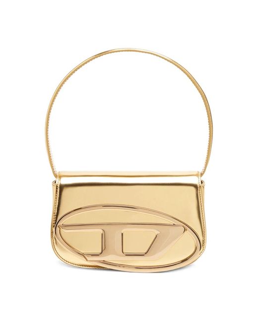 DIESEL Metallic 1dr Shoulder Bag - - Leather - Gold