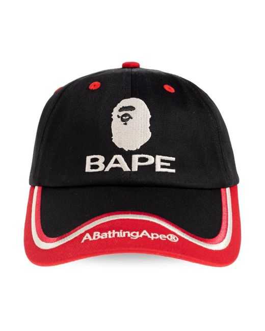 A Bathing Ape Accessoires ,Zwart ,Katoen Baseball Cap in het Black voor heren