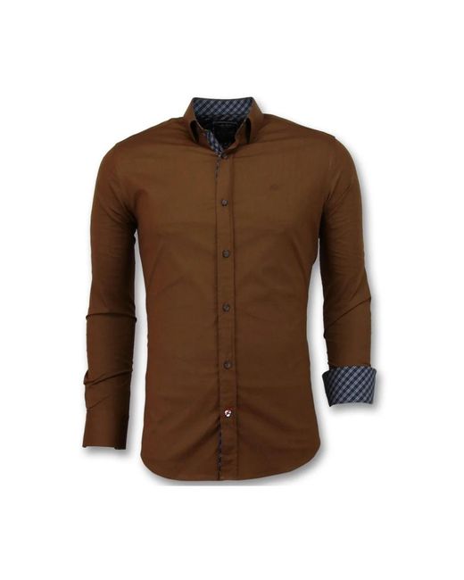 Gentile Bellini Brown Formal Shirts for men