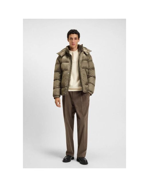 Boss Jassen ,Bruin ,Polyester H-Corbinian 5 Jacket in het Green voor heren