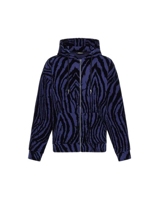 Roberto Cavalli Hoodies & Sweatvesten ,Blauw ,Sweatshirts & Hoodies in het Blue voor heren