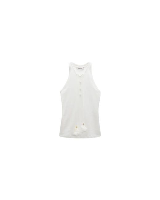 Dorothee Schumacher White Sleeveless Tops