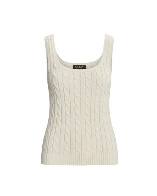 Ralph Lauren Brown Sleeveless Tops