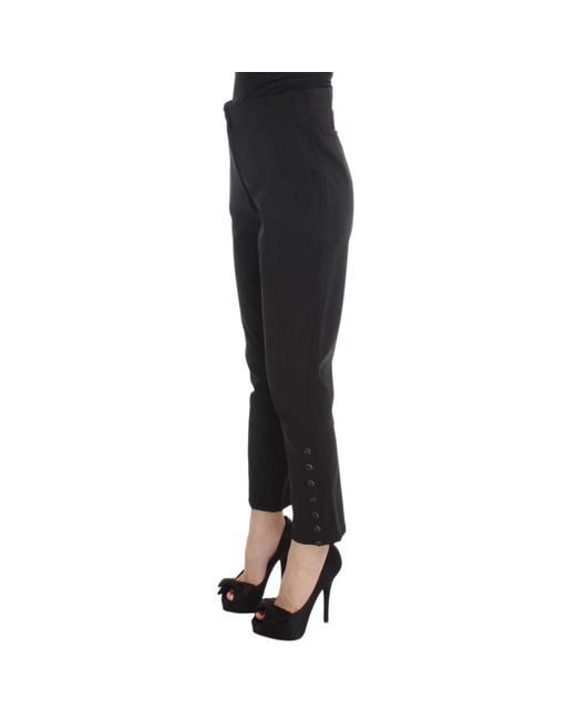 Ermanno Scervino Black Slim-Fit Trousers