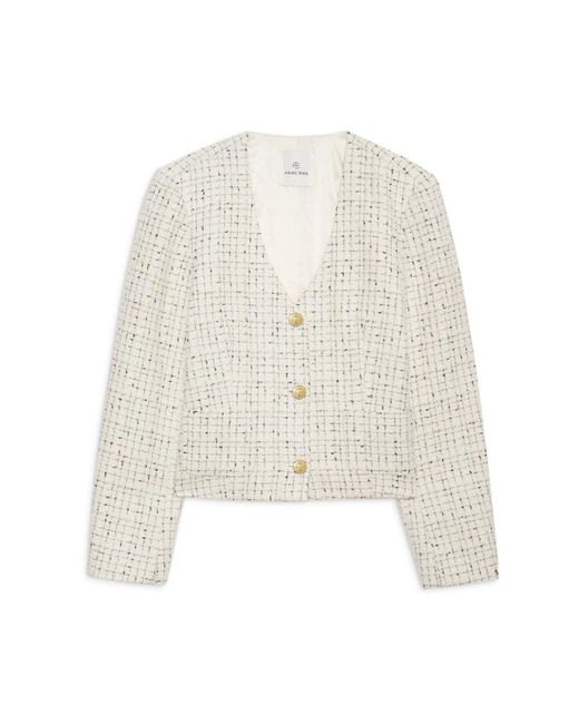Anine Bing White Tweed Jackets