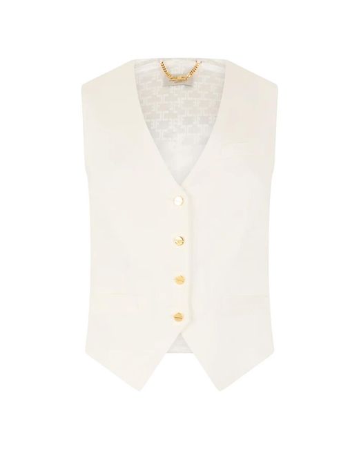 Elisabetta Franchi White Vests