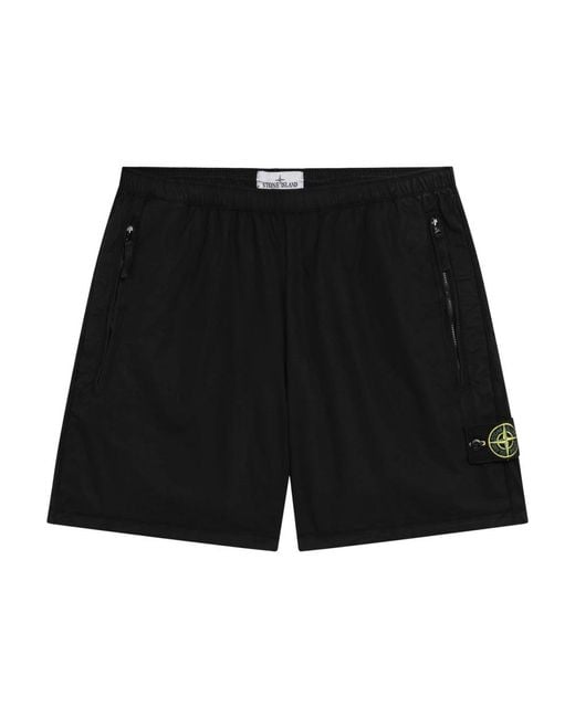 Stone Island Black Casual Shorts for men