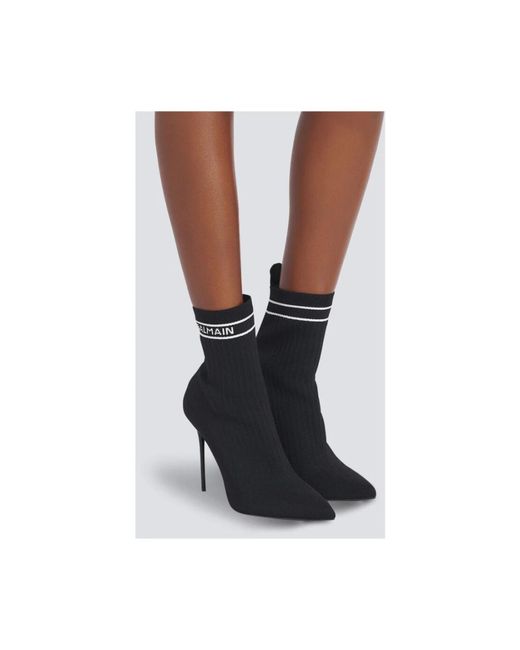 Balmain Black Heeled Boots