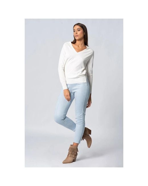 Kocca White V-Neck Knitwear