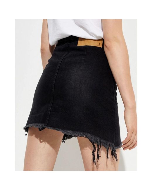 One Teaspoon Black Schwarzer denim vixen mini rock