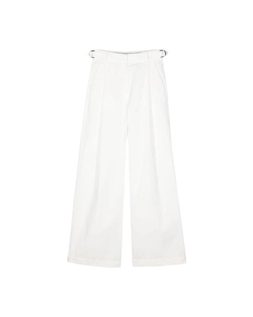 Emporio Armani White Wide Trousers