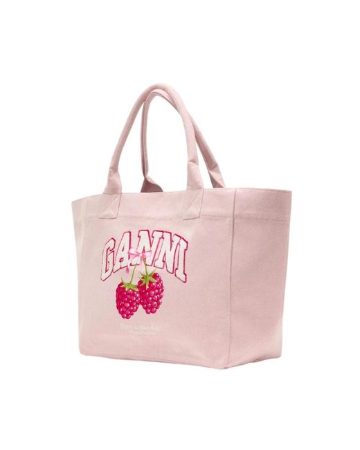Ganni Pink Shopping Bags