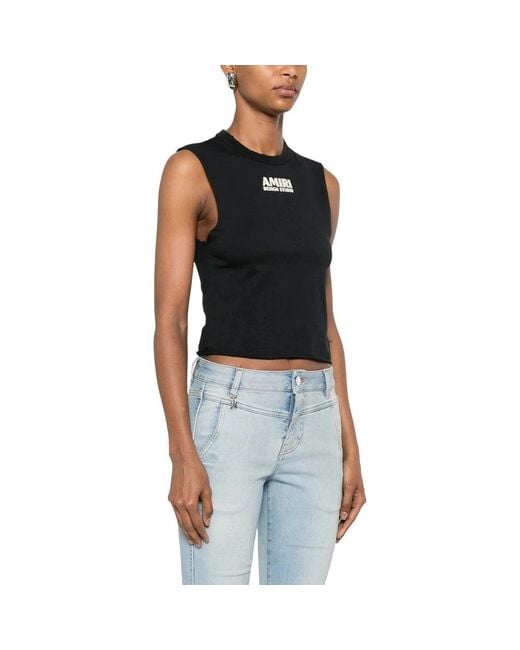 Amiri Black Sleeveless Tops