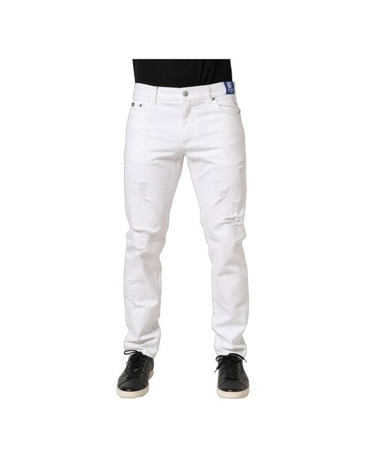 Dolce & Gabbana Blue Slim Fit Jeans for men