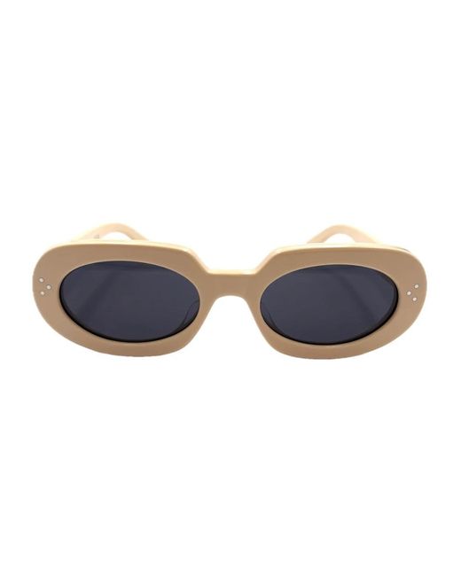 Céline Blue Mutige 3 punkte oval sonnenbrille