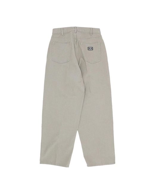 Obey Gray Loose Fit Jeans for men