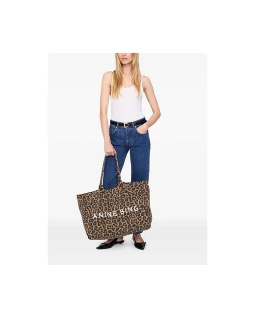 Anine Bing Brown Tote Bags