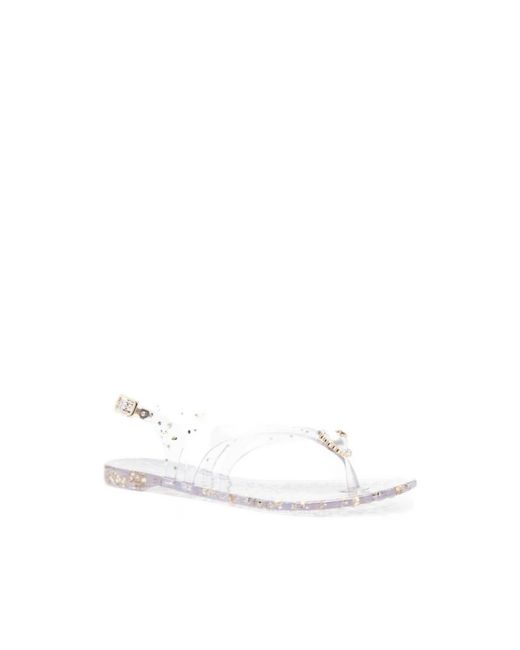 Casadei White Flat Sandals