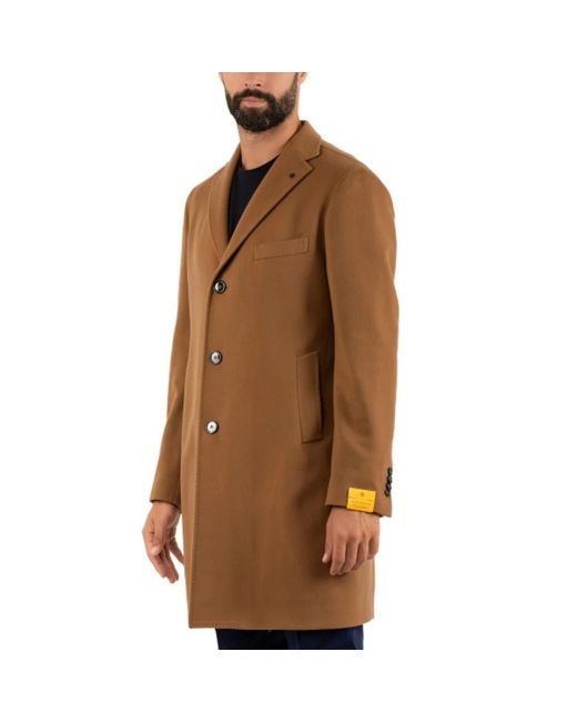 Tagliatore Brown Single-Breasted Coats for men