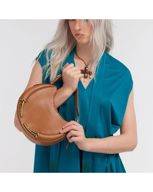 Roberto Cavalli Brown Handbags