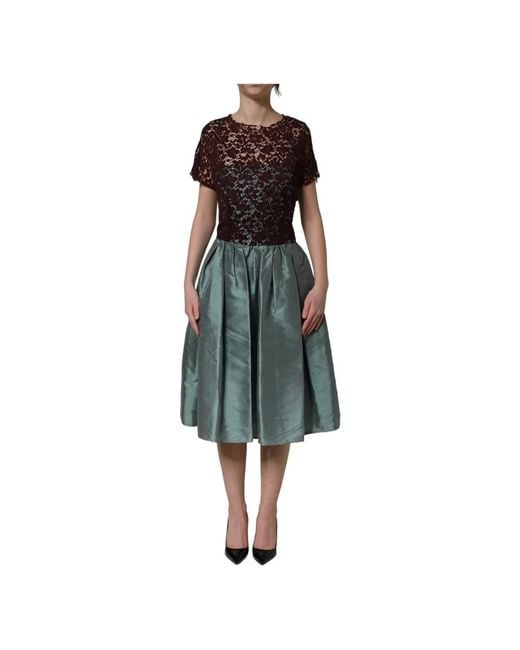 Dolce & Gabbana Green Midi Dresses