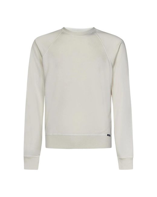 Tom Ford Ivory rippstrick crewneck sweater,weiße pullover für männer in Gray für Herren