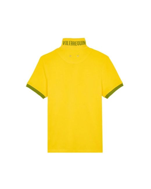 Vilebrequin Solid Polohemd Aus Baumwolle Für Herren in Yellow für Herren