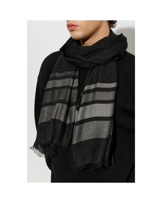 Emporio Armani Black Scarves for men