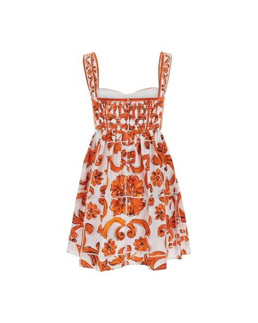 Dolce & Gabbana Orange Short Dresses