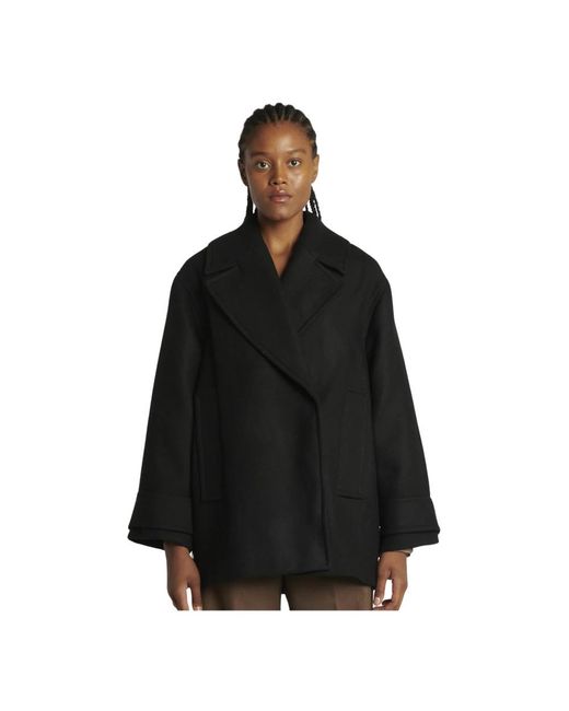 IVY & OAK Black Double-Breasted Coats