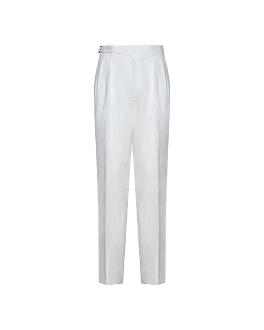 Ralph Lauren White Straight Trousers for men