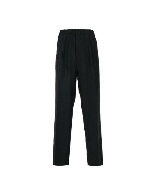 Laneus Black Wide Trousers for men