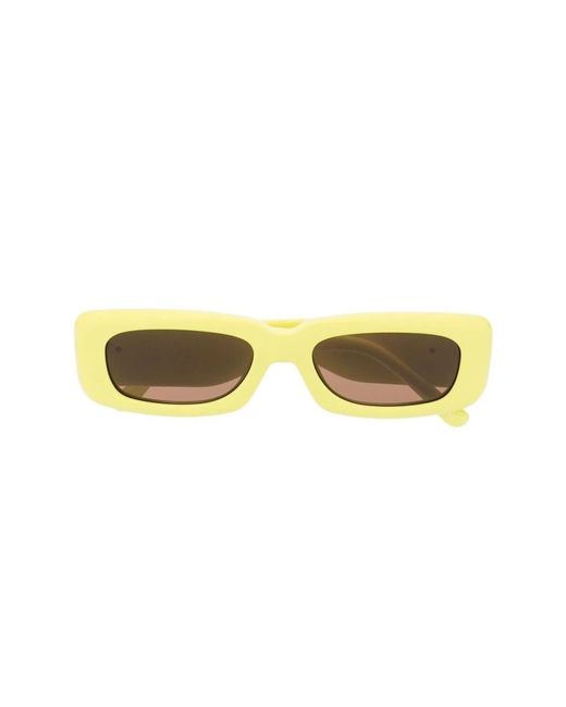 The Attico Yellow Marfa rechteckige sonnenbrille