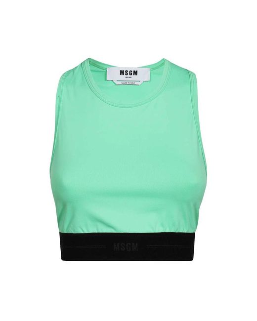 Sleeveless Tops MSGM de color Green