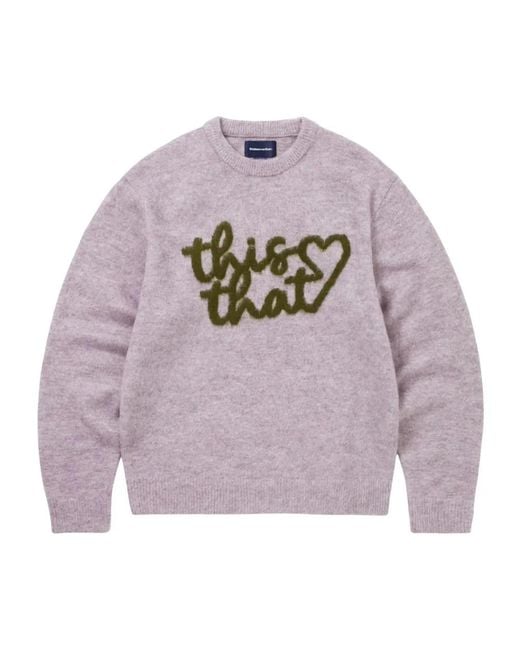 Thisisneverthat Heart Logo Strickpullover in Gray für Herren