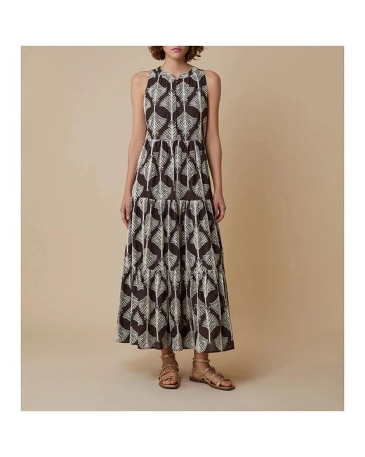Pennyblack Brown Besticktes Musselin Maxikleid Fariseo