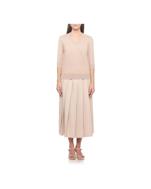 Fabiana Filippi Pink V-Neck Knitwear