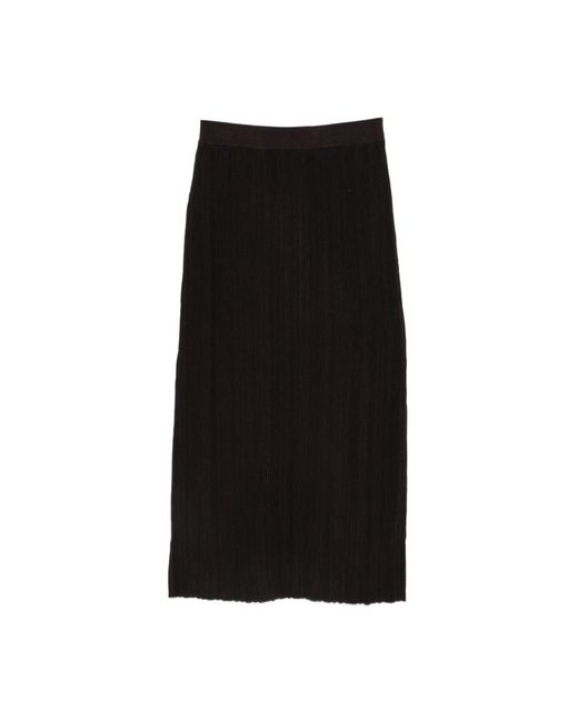 Alysi Black Midi Skirts