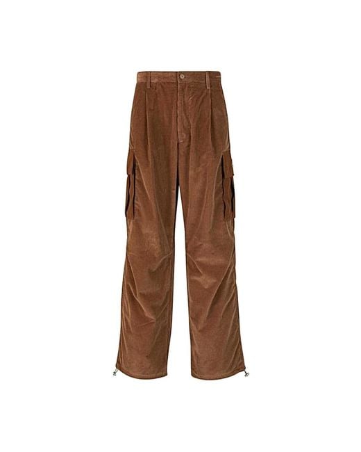 Straight Trousers di Moncler in Brown