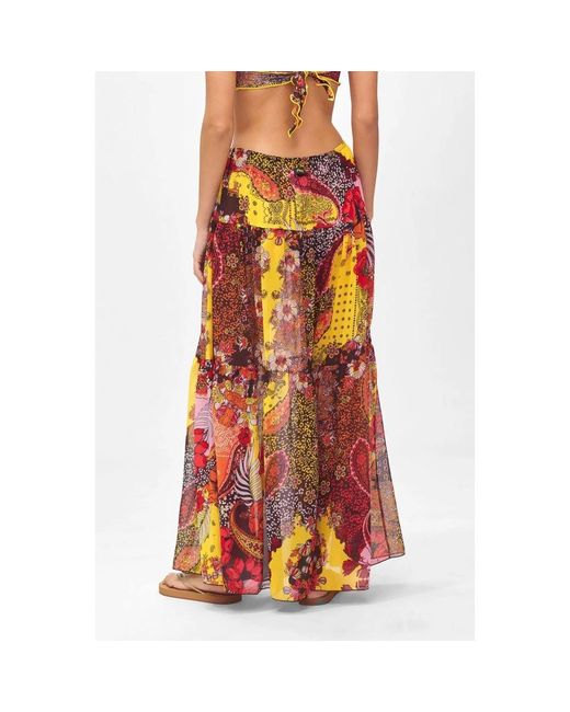 Maxi Skirts FK de color Orange