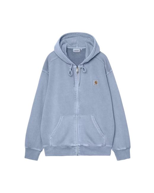 Carhartt Hoodies & Sweatvesten ,Blauw ,Katoen Nelson Hooded Jacket in het Blue voor heren