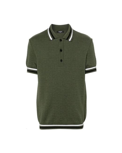 Balmain Green Polo Shirts for men