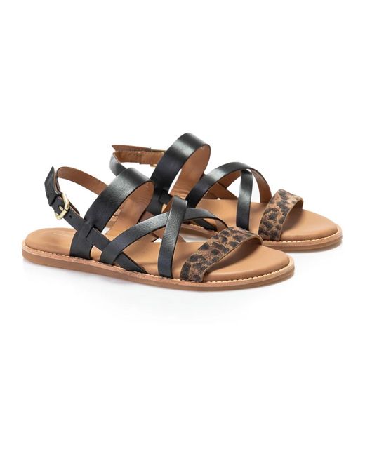 Clarks Schoenen ,Zwart ,Leer Karsea Sun Sandalen in het Brown