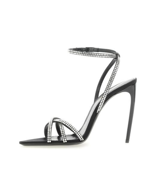 Saint Laurent White High Heel Sandals