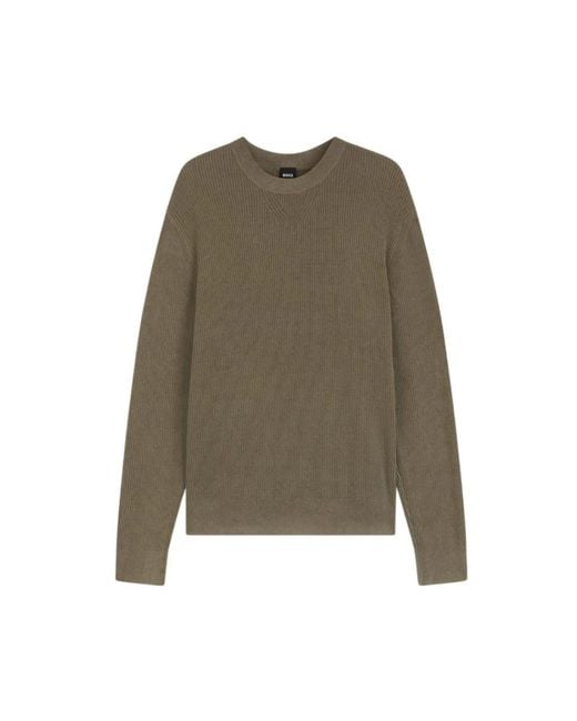 HUGO Green Round-Neck Knitwear for men