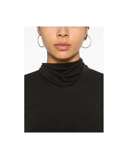 Lemaire Black Long Sleeve T-Shirts