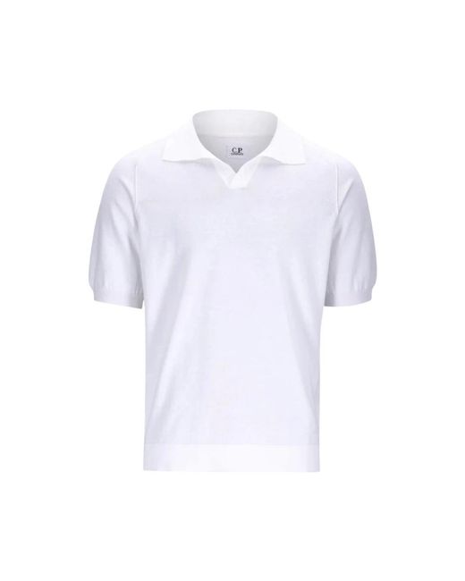 C P Company White Polo Shirts for men