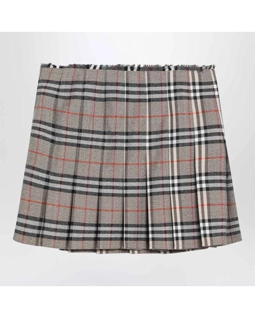 Burberry Gray Short Skirts