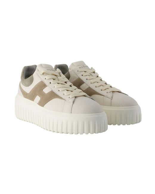 Hogan Gray H-stripes Sneakers
