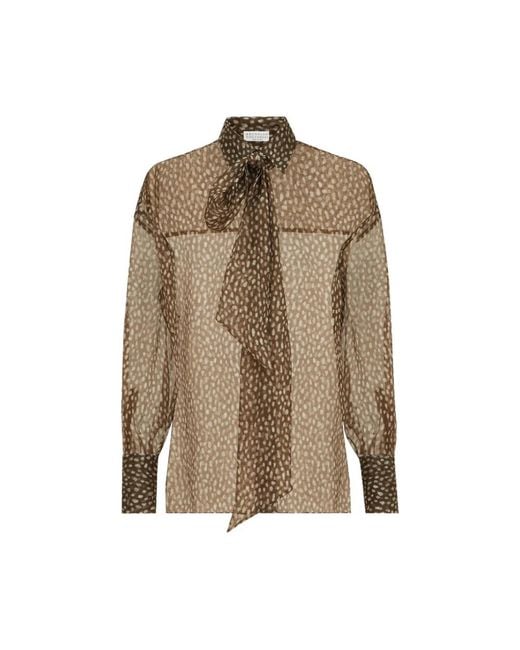 Brunello Cucinelli Brown Shirts